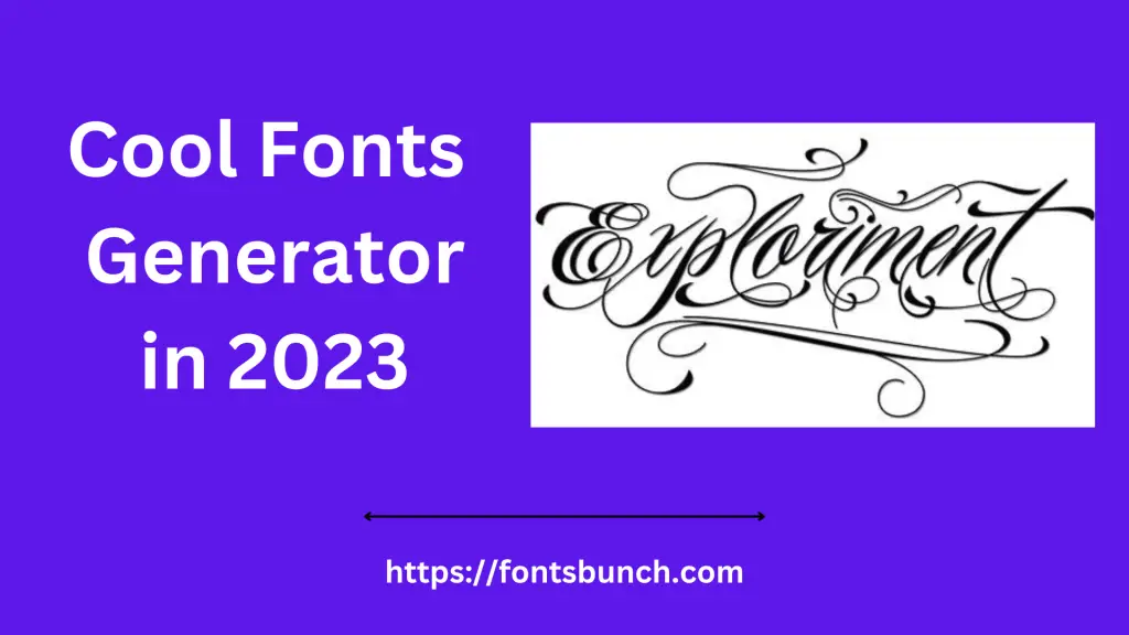 cool font generator